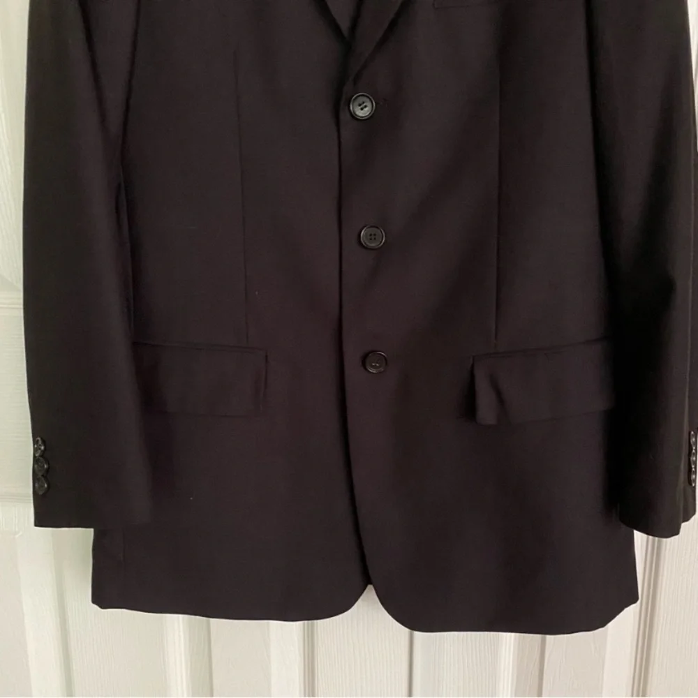 Carven Black Wool/Silk Blend Blazer Size 18